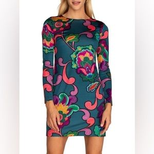 Trina Turk Camellia 2 Long-Sleeve Mini Body-Con Dress